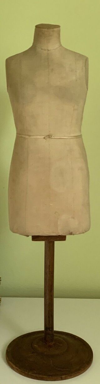 Unique Vintage Table Top Faux Women’s Mannequin Dress Form