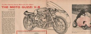 1964 Moto Guzzi V - 8 - 3 - Page Vintage Motorcycle Article