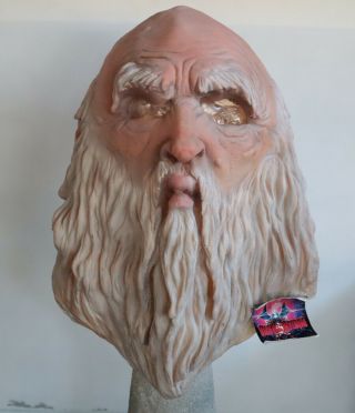 Vintage Distortions Unlimited Evil Wizard Monster Halloween Mask W/tag