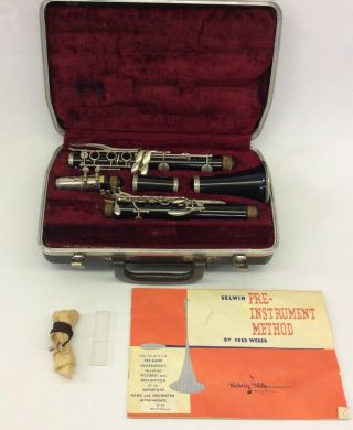 Antique Vintage 1950s H&a Selmer Bundy Clarinet Case 368611