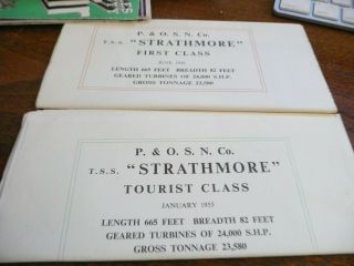 P&o Sn Co.  T.  S.  S.  " Strathmore " First Class & Tourist Class Deck Plans - 1956 & 55