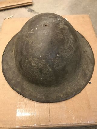 Ww1 Wwi Us Brody Helmet W/ Leather Liner (fs29) World War One Antique