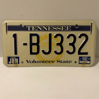 1978 Tennessee Volunteer State License Plate 1 - Bj332