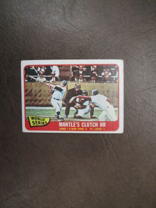 1965 Topps Mickey Mantle Baseball Card Yankees 134 Vintage