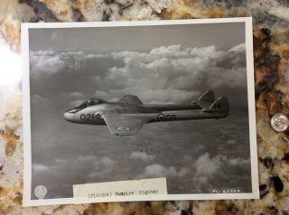 Rcaf Canada Air Force De Havilland Vampire Jet Fighter Aircraft Photo 432