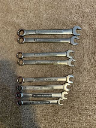 Vintage Classic Craftsman Usa Metric Combination Wrench Set 8pc 9mm - 15mm