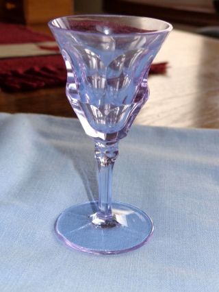 Antique Moser Bohemian Art Glass Alexandrite Cordial Stem Goblet