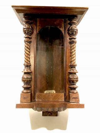 Ornate German Antique Vienna Regulator Wall Clock Case For Parts/repair