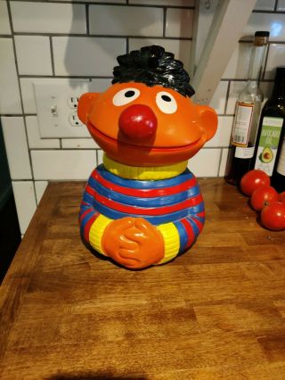 Vintage 973 Sesame Street Ernie Cookie Jar