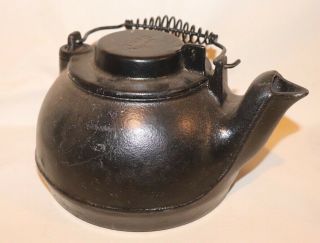 Antique Wagner Ware Cast Iron Kettle Teapot Steamer Humidifier