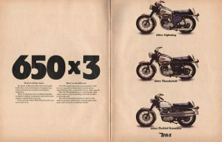 1970 Bsa 650 Motorcycles - Vintage 2 - Page Motorcycle Ad