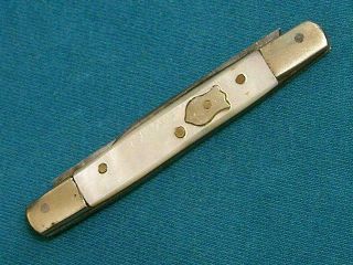 Vintage York Cutlery Sheffield England Pearl Pen Knife Knives Pocket Folding Vg