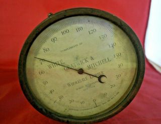 Antique Standard Thermometer Co.  Thermometer Made For White,  Gratwick & Mitchell