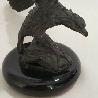 Vintage Cast Iron Bald Eagle Figurine Wings Open Patriotic Decor