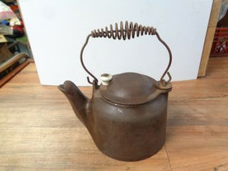 ANTIQUE Wagner Ware SIDNEY - 0 - Toy Cast Tea Pot with Lid Salesman Sample (sa) 3