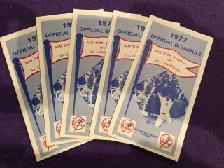 1977 Ny Yankees Pocket Schedules (5)