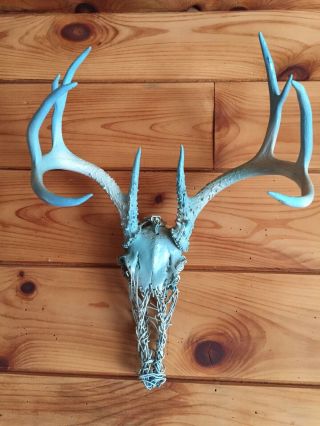 Large Filigree Design Hanging 10 Point Buck Deer Head Skull Wall Decor 3d Art