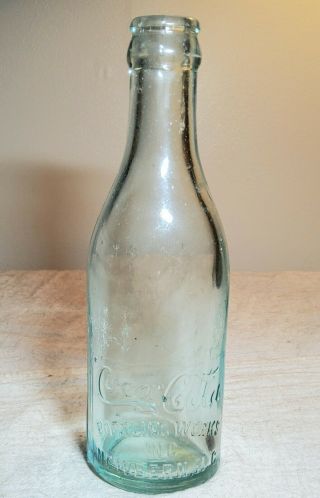 Antique Aqua Glass Coca Cola Bottling Inc.  Bern,  North Carolina Bottle