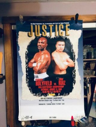 Evander Holyfield Vs.  John Ruiz Vintage Boxing Fight Poster 34 " X 23 "