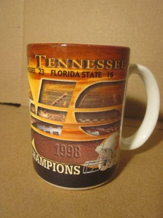 1998 Tostitos Fiesta Bowl Ceramic Mug National Champions Tennessee Florida State 2