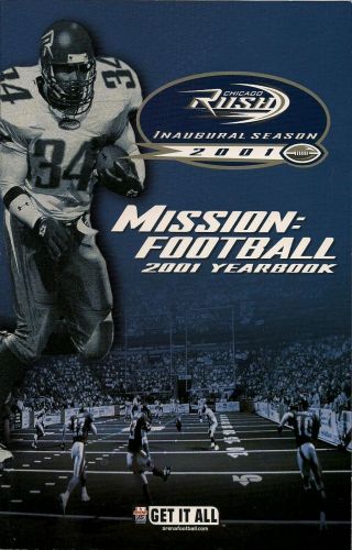 2001 Chicago Rush Arena Football League Media Guide - Afl Fwil