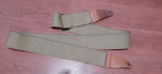 Vintage Fender Tweed Guitar Strap Leather Ends Made In Canada