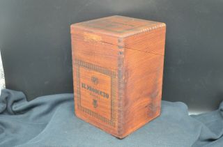 Vintage Wood El Producto Queens Hinged Cigar Box - Cuban - 30 Cents