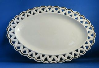 Antique Early 19thc Herculaneum Creamware Oval Plate C1810 - Liverpool