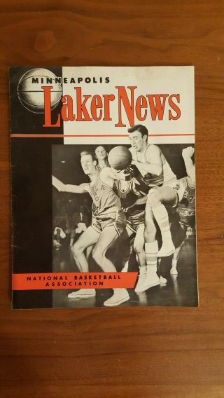 Vintage 1955 - 1956 Minneapolis Laker News,  Lakers Vs York Knickerbockers