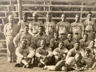 Vintage 1930 ' s Honolulu Hawaii Military Baseball team Photo Captain Woolsey 2