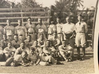 Vintage 1930 ' s Honolulu Hawaii Military Baseball team Photo Captain Woolsey 3