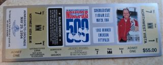 1994 Indianapolis 500 Full,  Complete Ticket,  Indy Motor Speedway - 2