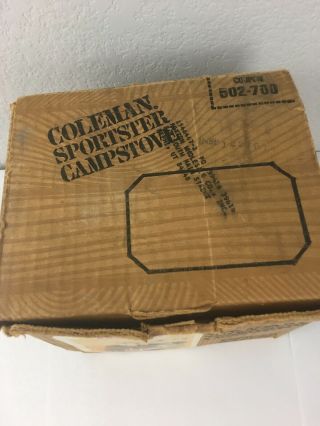 Vintage Coleman 502 - 700 Sportster Single Burner Stove W/Box Dated 79 3
