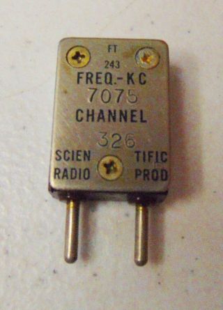 7075 Kc 40 Meter Ham Military Radio Ft - 243 Vintage Quartz Crystal