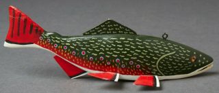 Vintage Minnesota Chet Malek Folk Art Ice Fish Spearing Decoy lure 2
