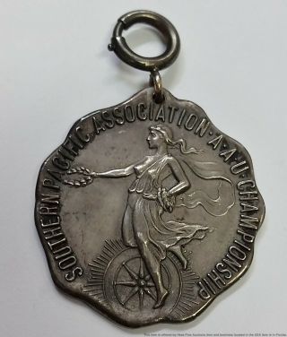 Southern Pacific Association Aau Championship 1922 Medal Sterling Silver