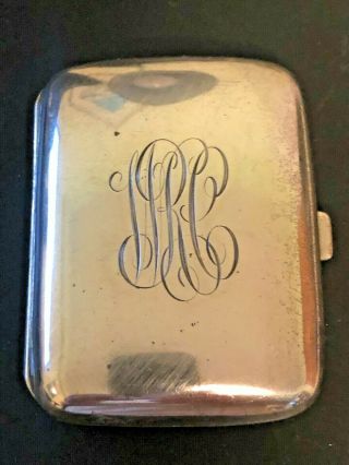 Antique Shreve,  Crump & Low Sterling Silver Cigarette Case With Gilded Interior
