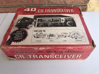 Vintage Realistic Trc - 422a 40 Channel Am Mobile Cb Radio Transceiver Old W/ Box