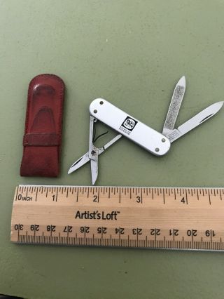 Vintage Reynolds Aluminum Pocket Knife With Leather Case