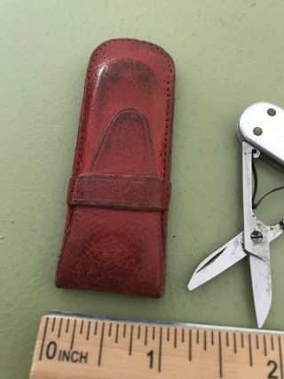 Vintage Reynolds Aluminum Pocket Knife With Leather Case 2