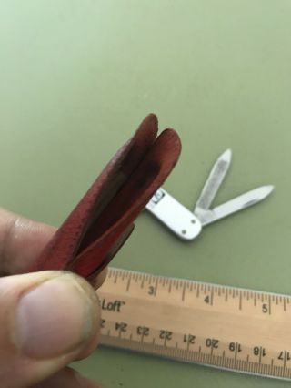 Vintage Reynolds Aluminum Pocket Knife With Leather Case 3