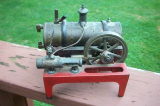 Antique Toy Signed Weeden Steam Engine Cast Iron Red Base Heavy Vintage Parts