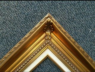 4 " Gold Leaf Wood Antique Picture Frame Photo Art Wedding Gallery 24x36 B4g