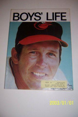 1971 Boys Life Baltimore Orioles Brooks Robinson How I Play Third Base By Brooks
