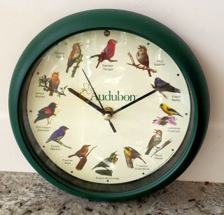 National Audubon Society - 8 " (diameter) Singing Birds Wall Clock [vhtf] (euc)