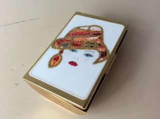 Vintage Art Deco Double Lipstick Case With Mirror