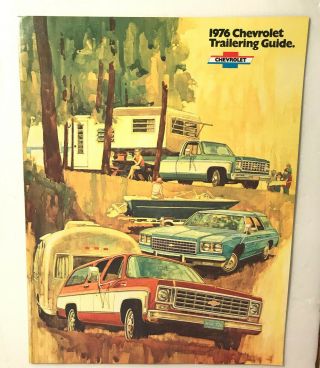 Vtg 1976 Chevrolet Trailer Tow Guide Trucks Cars Dealer Sales Brochure Chevy