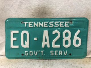 Tennessee Govnt Service License Plate