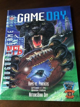 Carolina Panthers Inaugural Home Game Sept 17,  1995 Hat Pin And Program.