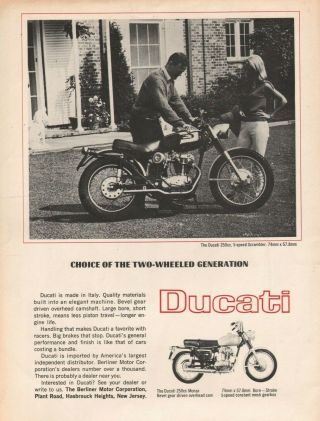 1965 Ducati 250cc 5 - Speed Scrambler - Vintage Motorcycle Ad